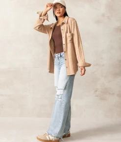 Buckle Black Remmy Brushed Knit Shirt Tan Outlet