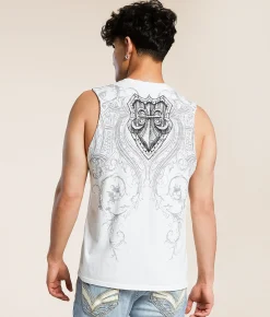 Affliction Repent Muscle Tank Top White Best