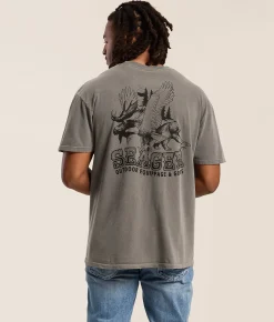 Tops|Graphic T-Shirts | Seager Reserve T-Shirt Pigment Grey