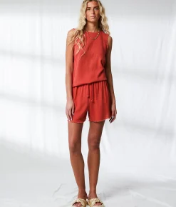 Bottoms | BKE Resort Edit - Frayed Short Cardinal