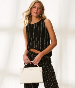 BKE Resort Edit - Sequin Embroidered Tank Top Black New
