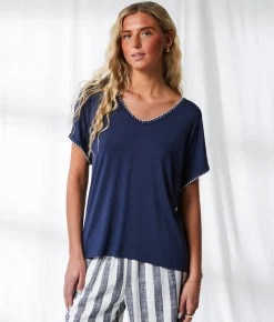 Tops | BKE Resort Edit - Whipstitch Dolman Top Mood Indigo