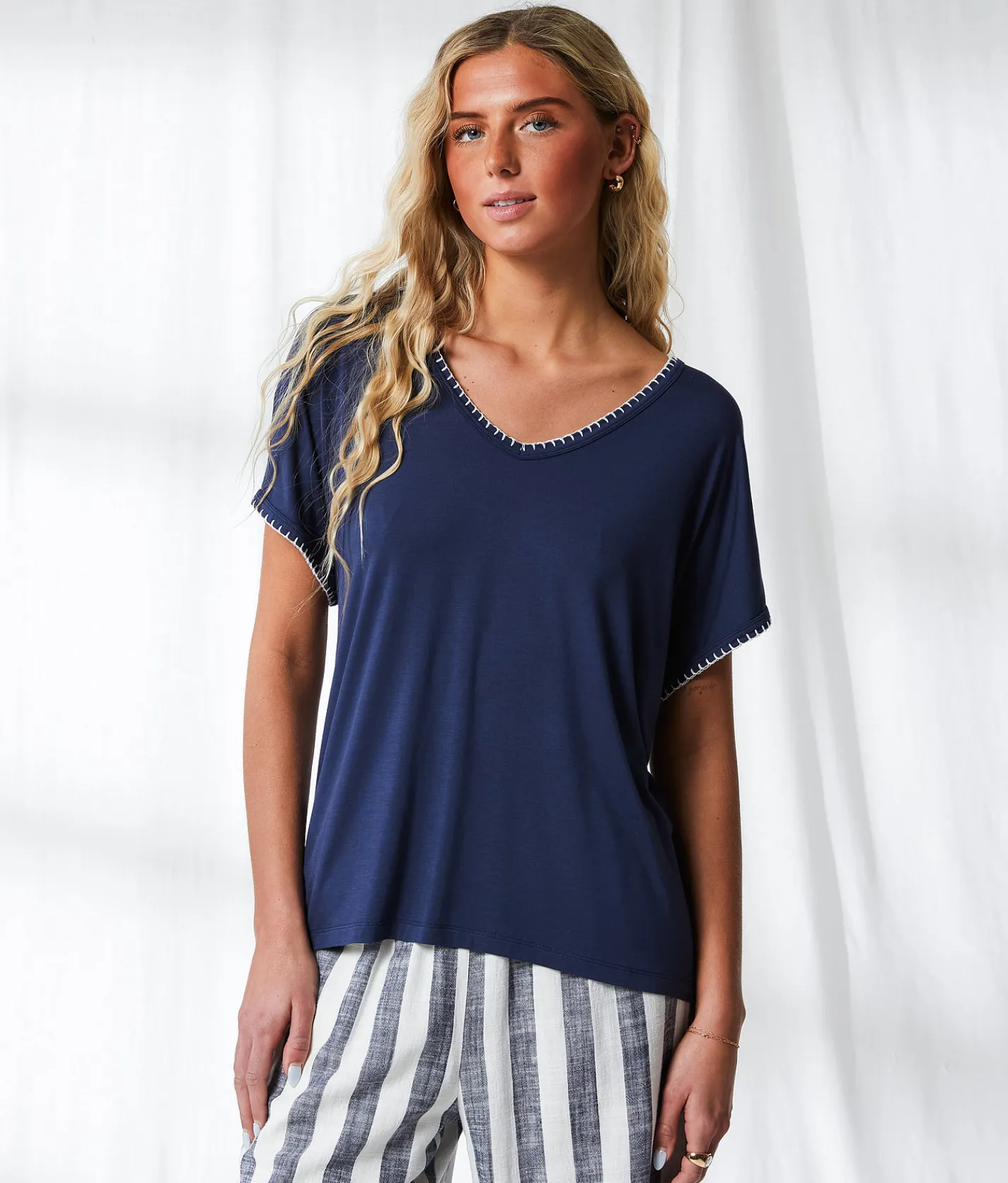 Tops | BKE Resort Edit - Whipstitch Dolman Top Mood Indigo