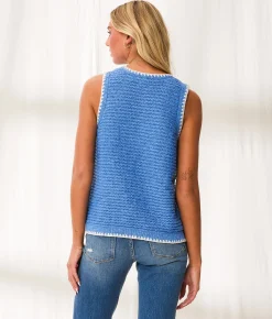 Tops | BKE Resort Edit - Whipstitch Sweater Tank Top Regata Gardenia