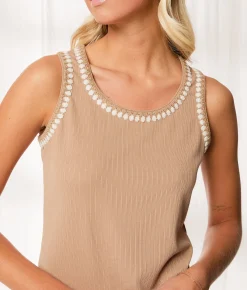 Tops | BKE Resort Edit - Whipstitch Tank Top Dark Denim