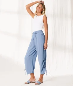 Bottoms | BKE Resort Edit - Wide Leg Cinch Tie Pant Regatta