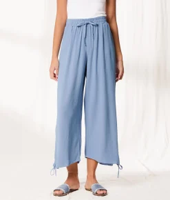 Bottoms | BKE Resort Edit - Wide Leg Cinch Tie Pant Regatta