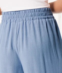 Bottoms | BKE Resort Edit - Wide Leg Cinch Tie Pant Regatta