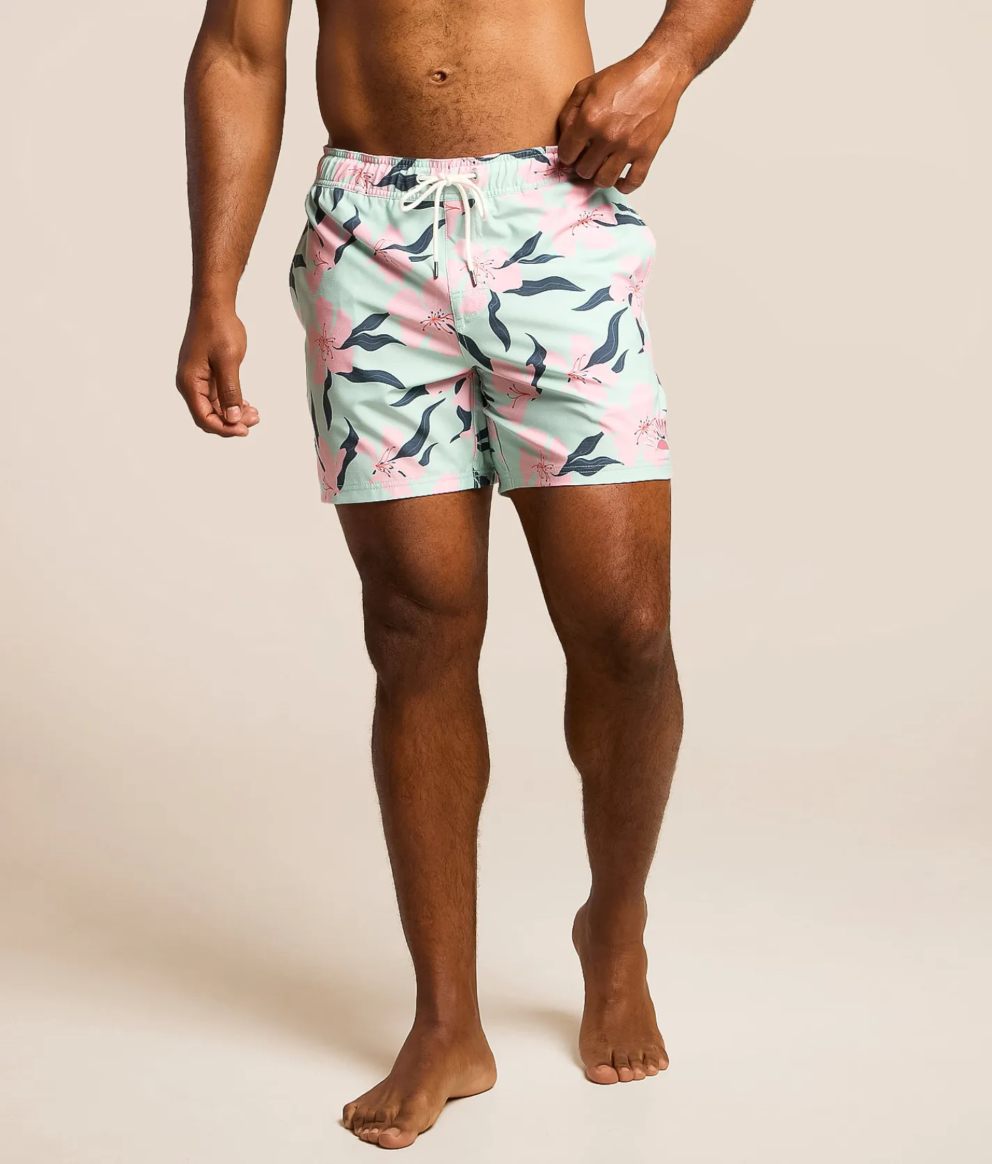 Bottoms|Swimwear | RVCA Resort Tropical Stretch Swim Trunks Blue Haze
