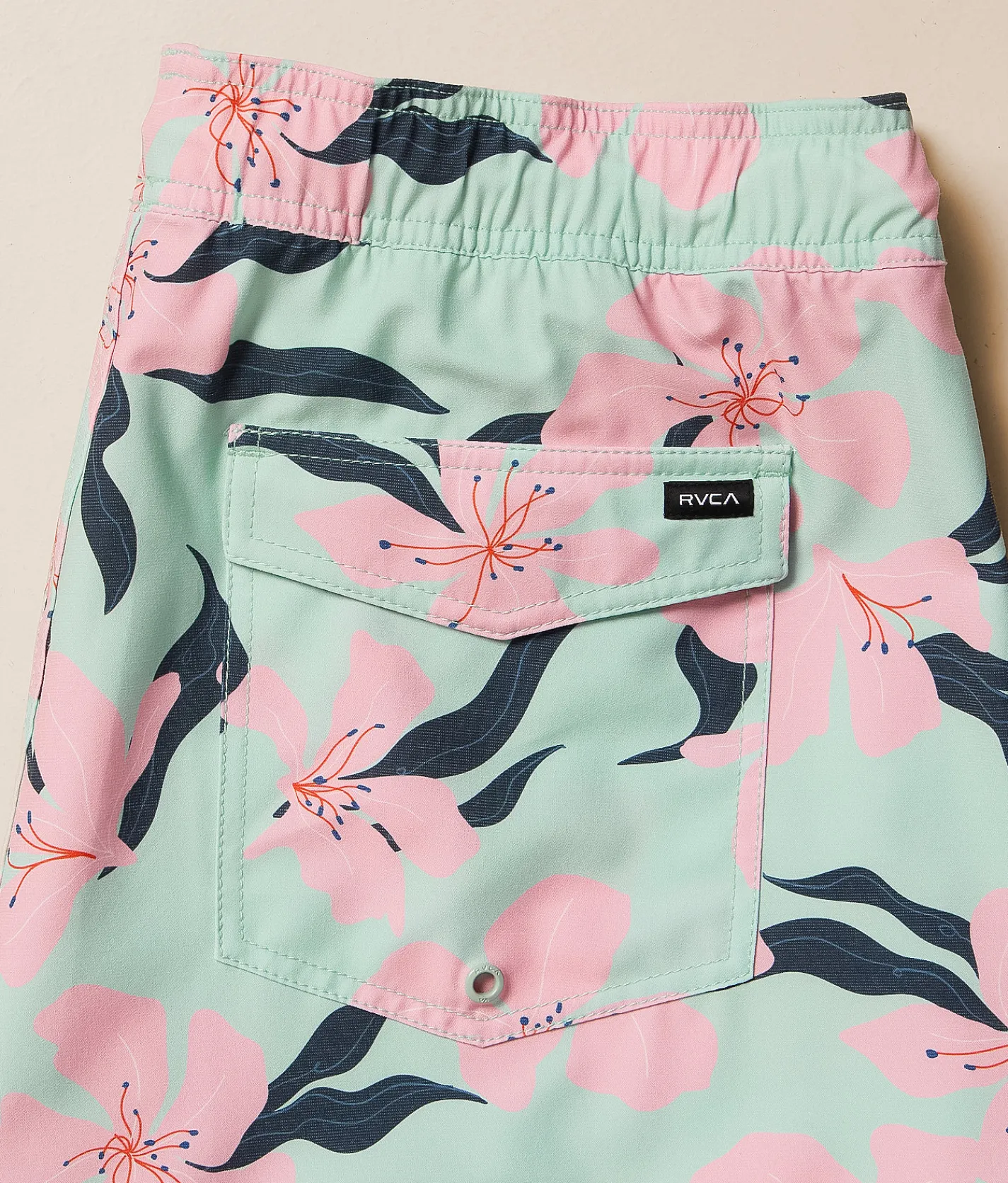 Bottoms|Swimwear | RVCA Resort Tropical Stretch Swim Trunks Blue Haze