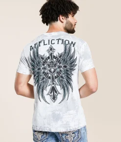 Tops|Graphic T-Shirts | Affliction Retribution T-Shirt White