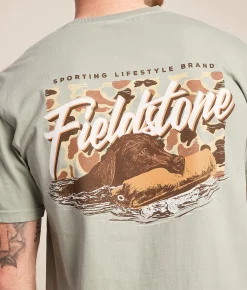 Graphic T-Shirts | Fieldstone Retriever Camo T-Shirt Bay