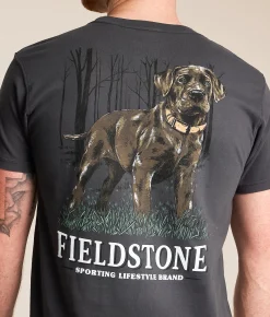 Tops|Graphic T-Shirts | Fieldstone Retriever Puppy T-Shirt Pepper
