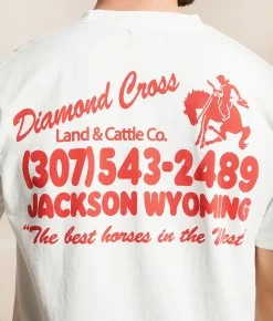 Graphic T-Shirts | Diamond Cross Ranch Retro Address T-Shirt White