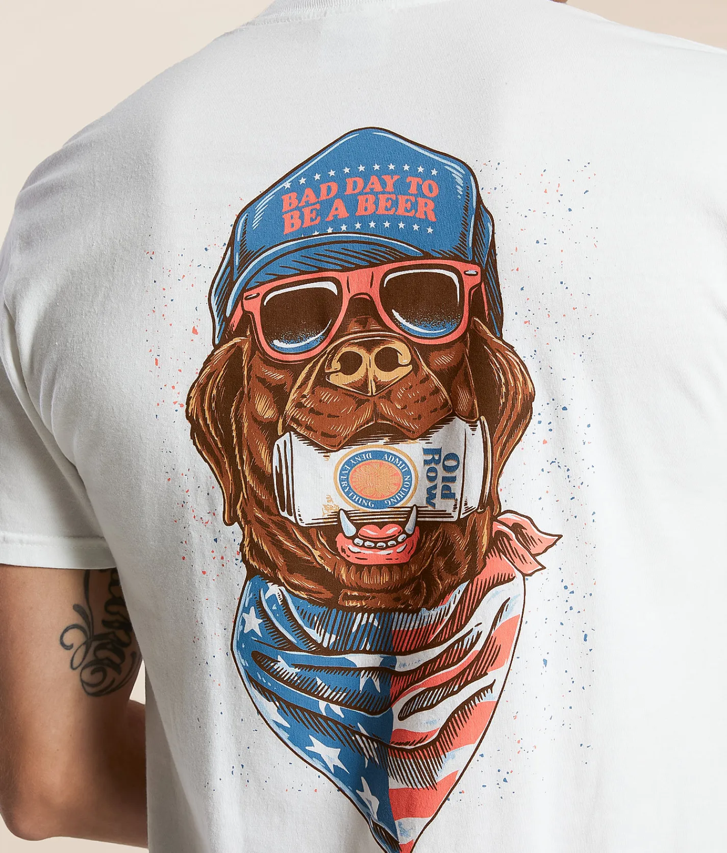 Tops|Graphic T-Shirts | Old Row Retro Can T-Shirt White