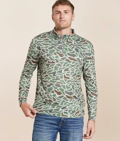 BURLEBO Performance Pullover Retro Duck Camo Hot