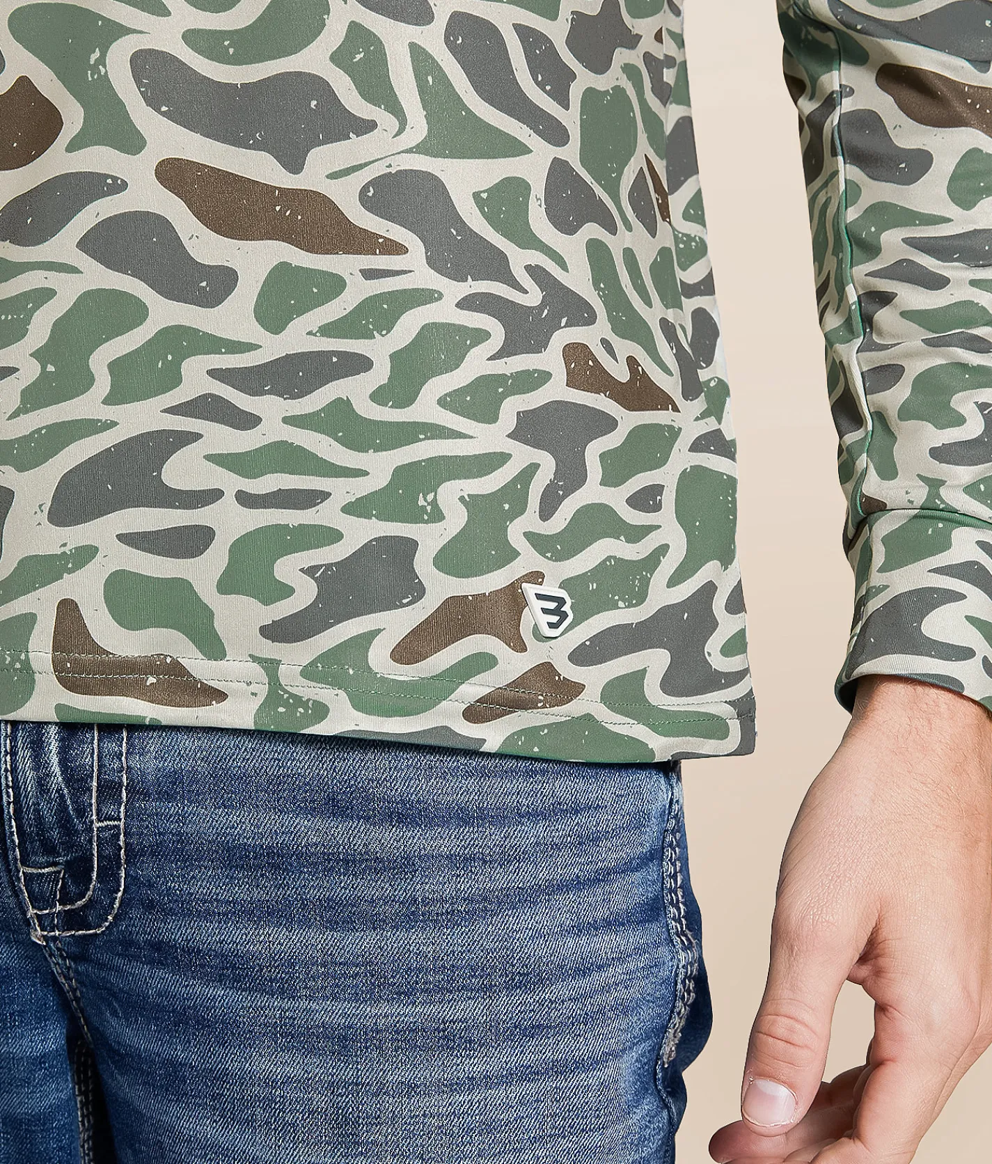 BURLEBO Performance Pullover Retro Duck Camo Hot