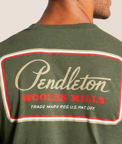 Tops|Graphic T-Shirts | Pendleton Retro Logo T-Shirt Surplus Green