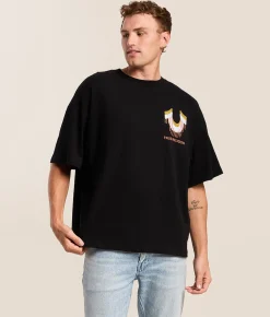 Tops|Graphic T-Shirts | True Religion Retro Logo T-Shirt Jet Black
