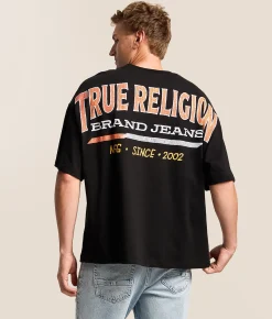 Tops|Graphic T-Shirts | True Religion Retro Logo T-Shirt Jet Black