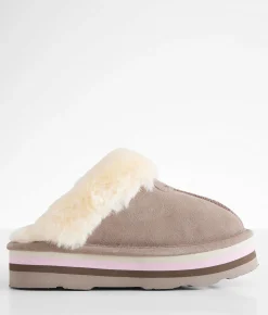 Shoes | Bearpaw Retro Loki Leather Slipper Stone