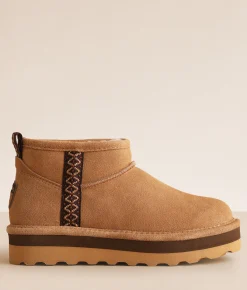 Shoes | Bearpaw Retro October Leather Ankle Boot Iced Coffee Multi