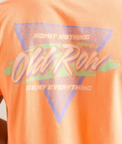 Tops|Graphic T-Shirts | Old Row Retro Triangle 2.0 T-Shirt Neon Cantaloupe
