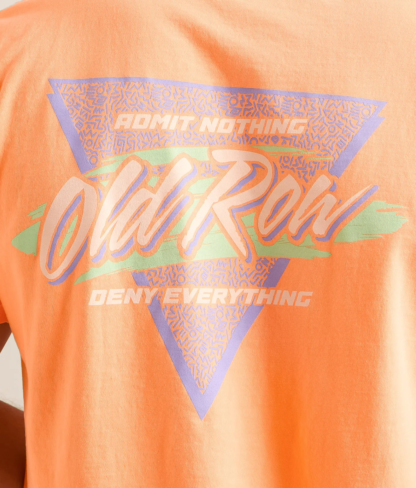 Tops|Graphic T-Shirts | Old Row Retro Triangle 2.0 T-Shirt Neon Cantaloupe