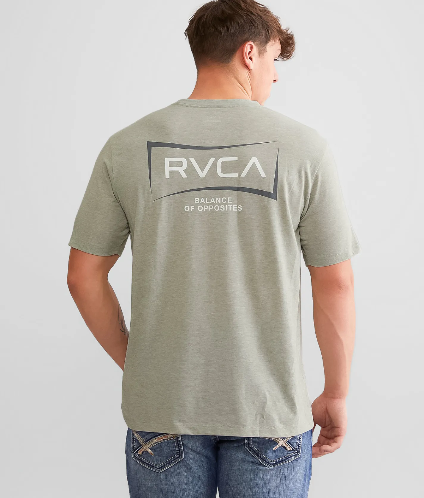 RVCA Return Sport T-Shirt Olive Heather Clearance