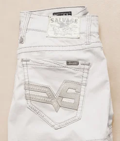 Bottoms|Shorts | Salvage Revolt Cargo Stretch Short Quiet Grey