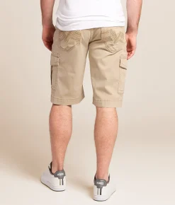 Bottoms|Shorts | Salvage Revolt Cargo Stretch Short Island Khaki
