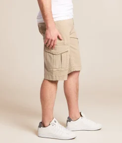 Bottoms|Shorts | Salvage Revolt Cargo Stretch Short Island Khaki