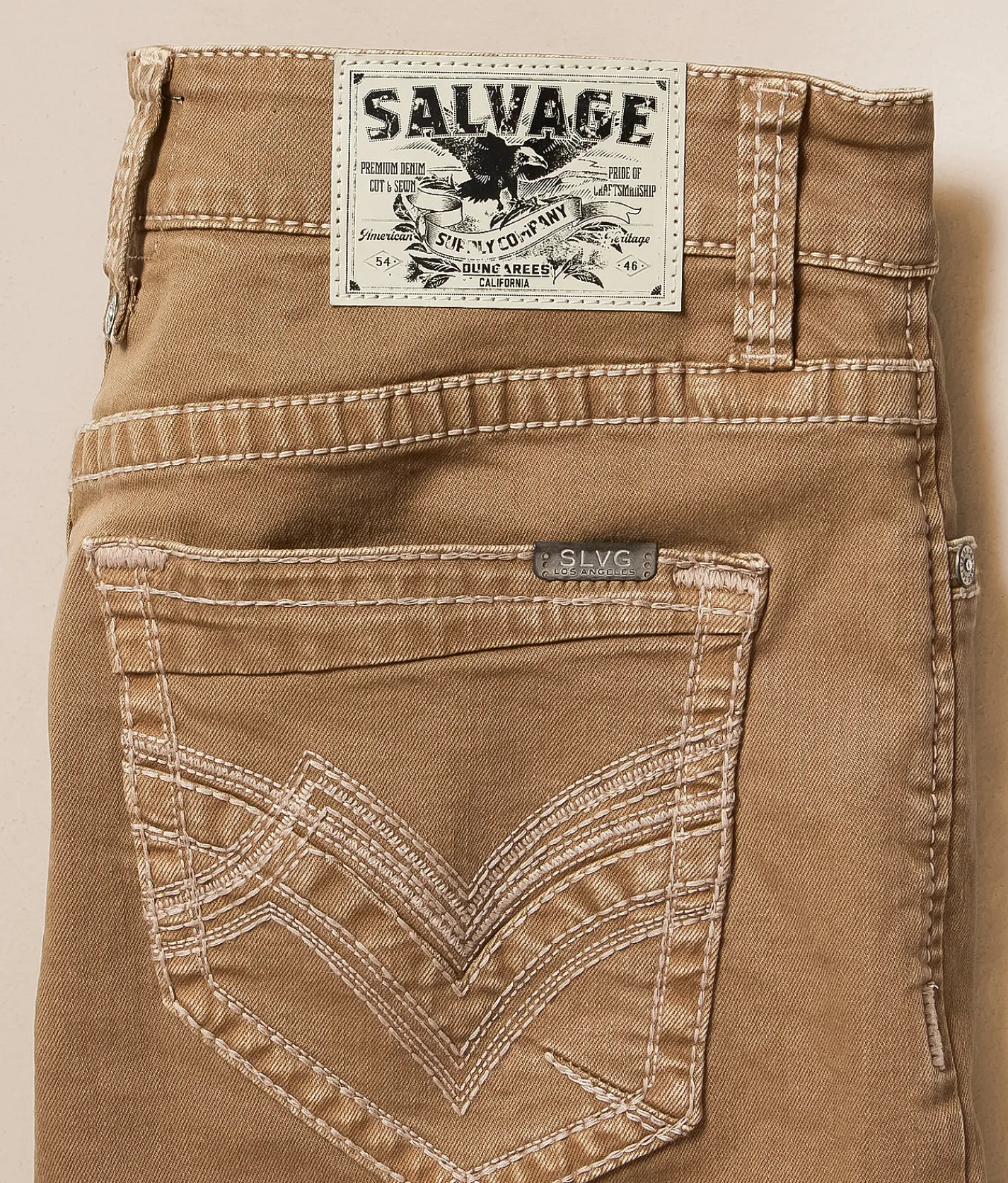 Bottoms|Shorts | Salvage Revolt Cargo Stretch Short Caramel Khaki