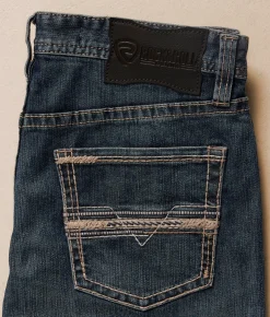 Rock & Roll Denim Revolver Straight Stretch Jean Medium Wash 202 Hot