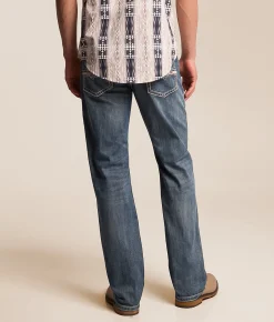 Rock & Roll Denim Revolver Straight Stretch Jean Medium Wash 202 Hot