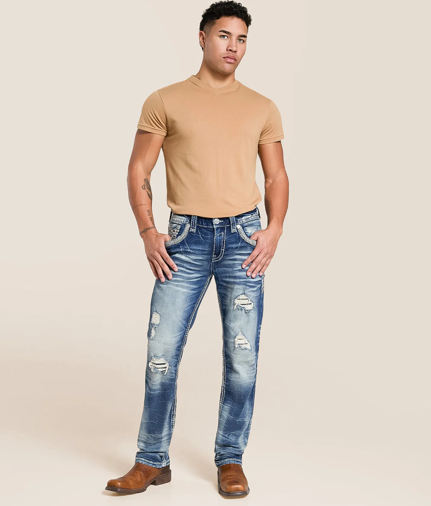 Rock Revival Jeans|Bottoms | Rock Revival Rey Straight Stretch Jean Rey J207