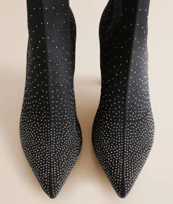 Shoes | Mia Rhinestone Ankle Boot Black