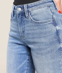 Jeans|Bottoms | VERVET by Flying Monkey Rhinestone Classic Straight Jean Love Landing