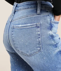 Jeans|Bottoms | VERVET by Flying Monkey Rhinestone Classic Straight Jean Love Landing