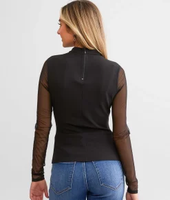 Tops | red by BKE Rhinestone Cut-Out Top Black