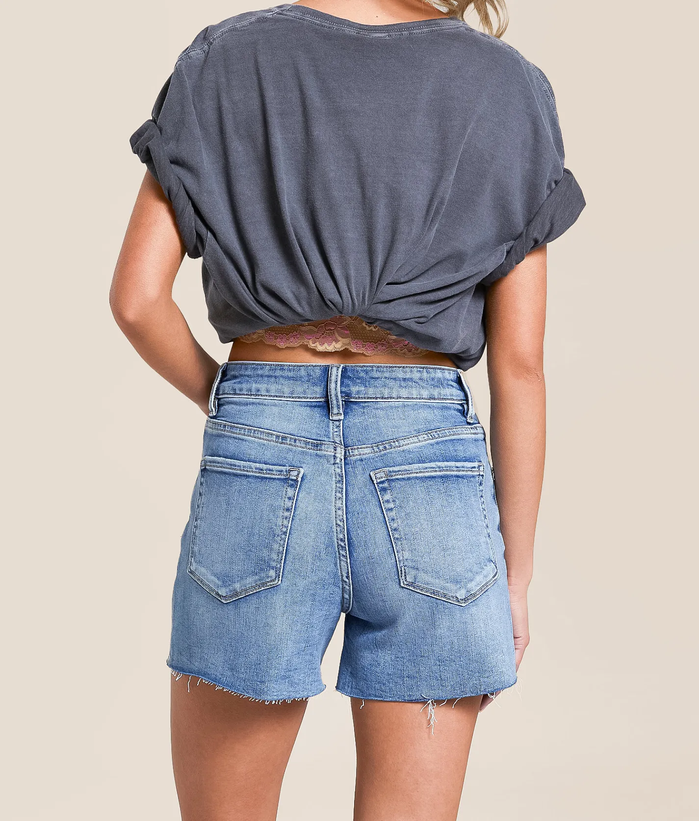 Bottoms|Shorts | Lovervet Rhinestone High Rise Stretch Short Rambler