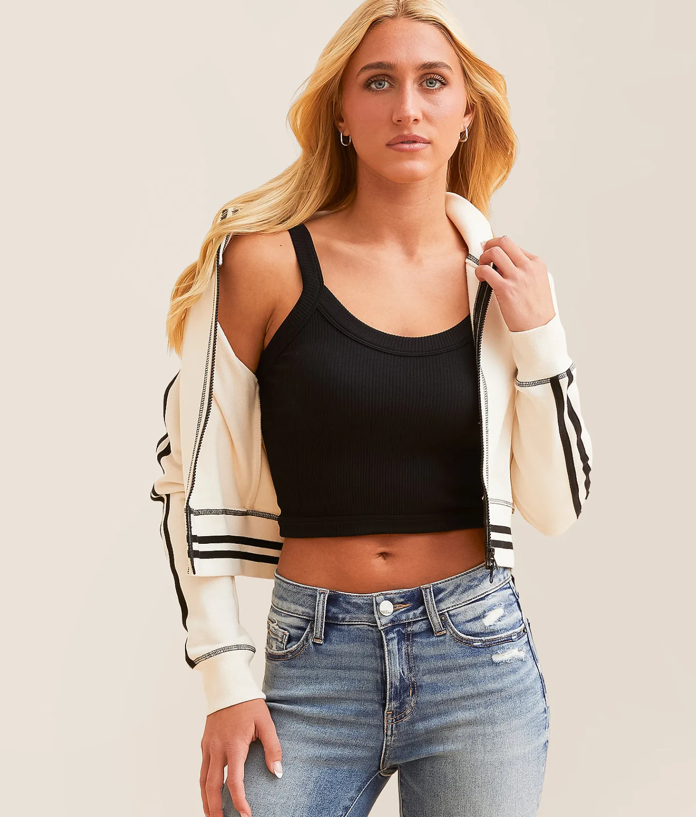 Tops | Freshwear Ribbed Brami Cloud Cream
