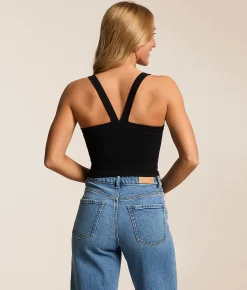 FITZ + EDDI Ribbed Brami Black Online