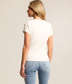 Willow & Root Ribbed Henley Cream Sale
