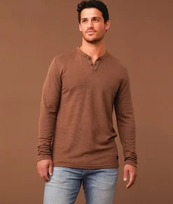 Tops | Outpost Makers Ribbed Henley Myristica