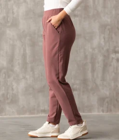 Buckle Black Ribbed Jogger Rose Brown Hot