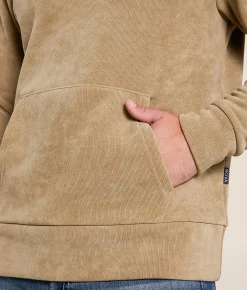 Tops | Nova Industries Ribbed Knit Hooded Sweatshirt Brown