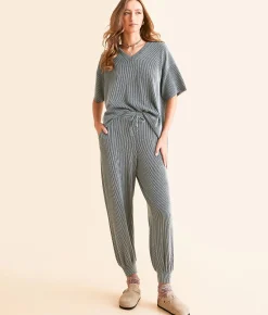 Bottoms | BKE Ribbed Knit Jogger Balsam Green