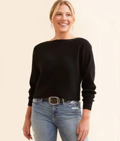 Double Zero Ribbed Knit Sweater Cream Sale