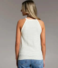 Tops | BKE core Ribbed Knit Tank Top Cream Grey